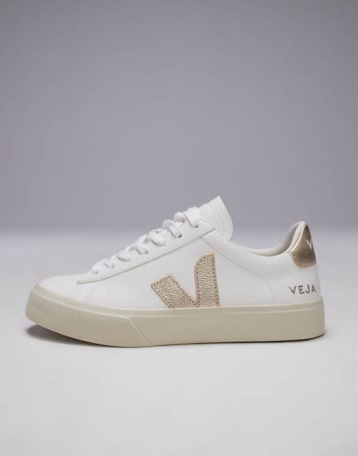 VEJA Campo sneakers in white/metallic | ASOS