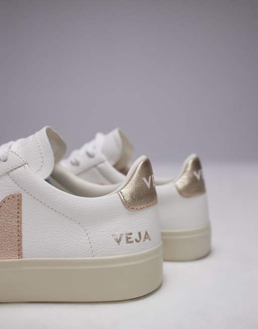 VEJA Campo sneakers in white/metallic | ASOS