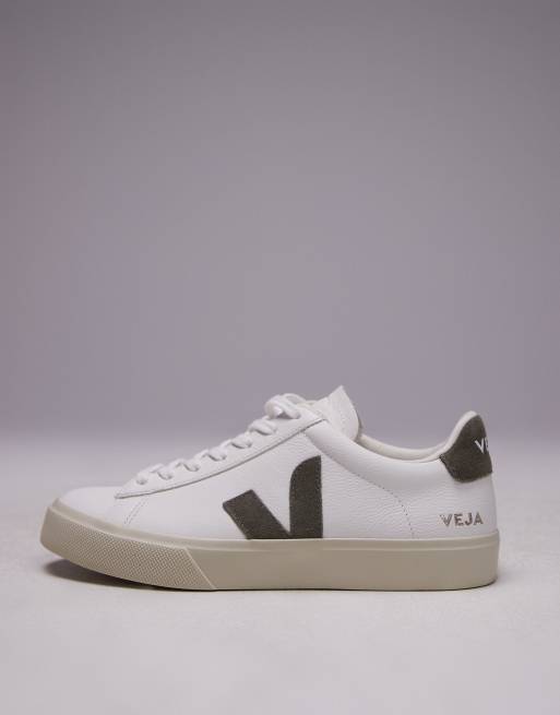 VEJA Campo trainer in white/khaki ASOS