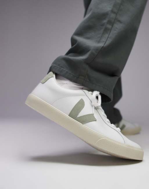 VEJA Esplar Baskets en cuir avec logo Blanc extra et argile ASOS
