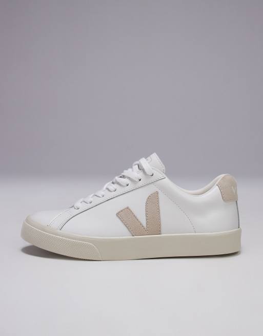 VEJA – Esplar – Białe skórzane buty sportowe z logo, 2 z 5