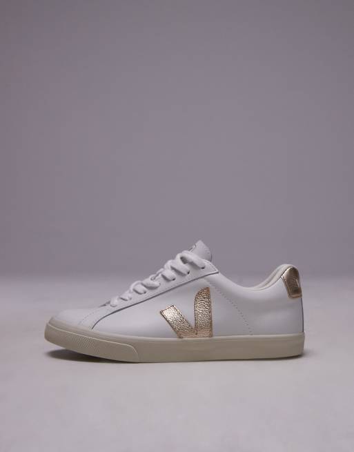 VEJA Esplar logo trainer in extra white platine leather