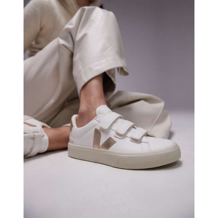 VEJA Recife sneakers in white/metallic ASOS