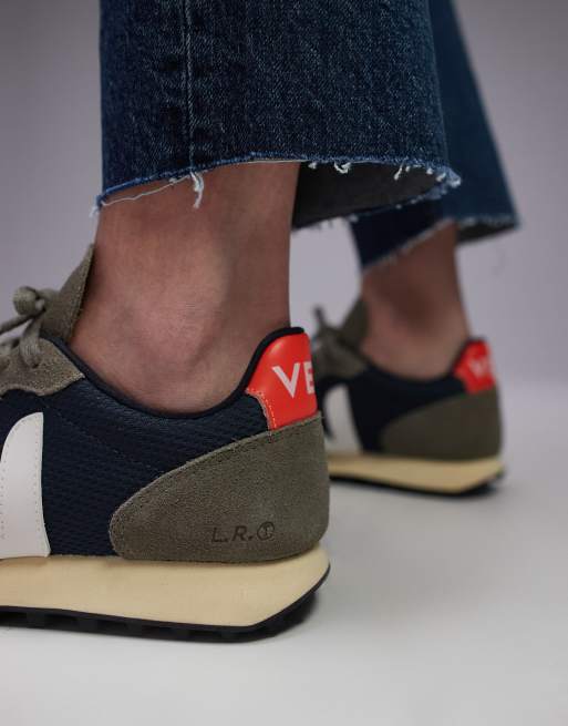 VEJA Rio Branco Baskets en daim et maille Alveomesh Bleu