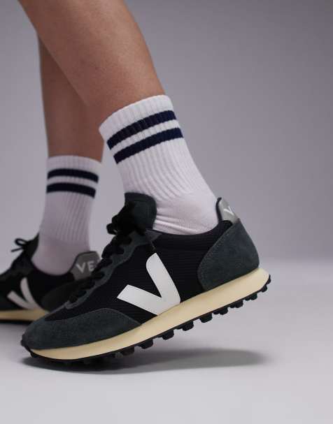 VEJA - Rio Branco - Sneakers in camoscio nero bianco oxford grigio - view 1