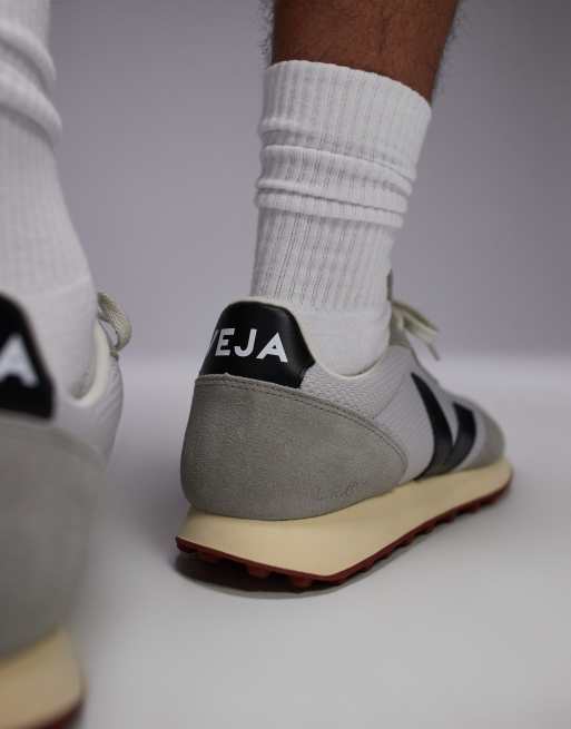 VEJA - Rio Branco - Suède sneakers in lichtgrijs zwart alveomesh, 5 van 5