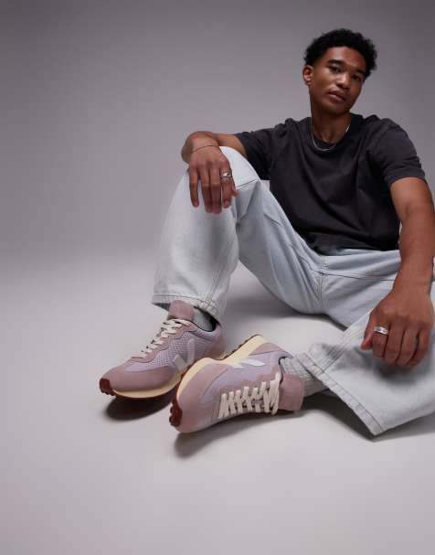 VEJA Rio Branco suede trainer in pink alveomesh - view 1