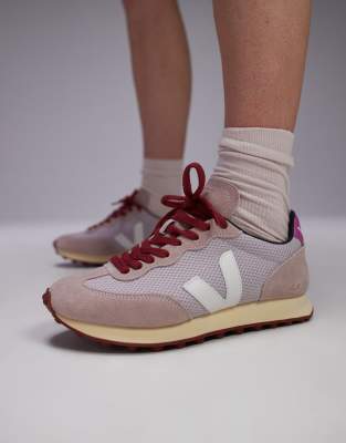 VEJA - Rio Branco - Wildleder-Sneaker aus Alveomesh in Rosa