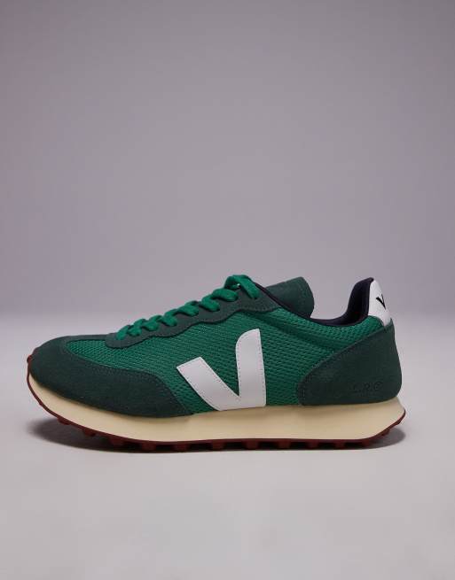 Veja – Rio Branco – Zielone zamszowe buty sportowe, 2 z 5