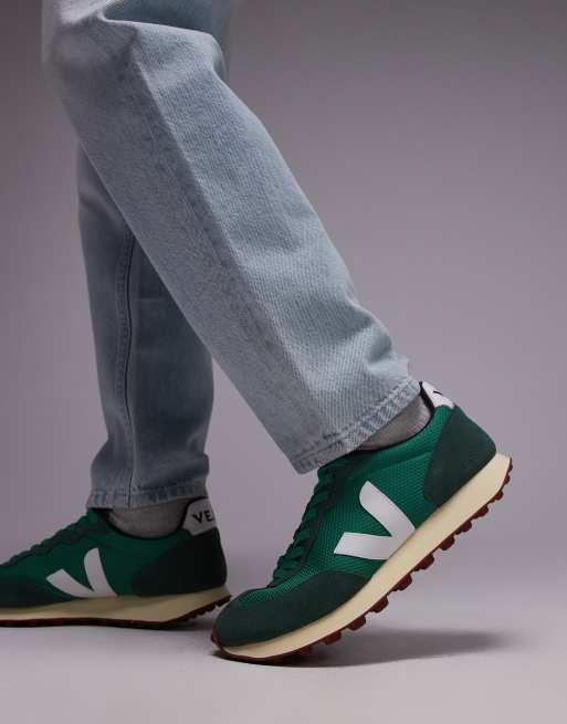 Veja – Rio Branco – Zielone zamszowe buty sportowe, 5 z 5