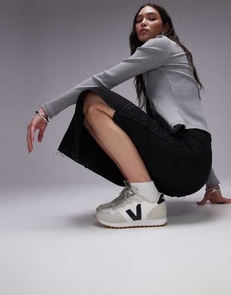 VEJA - SDU REC - Sneakers in wit zwart naturel alveomesh - view 1