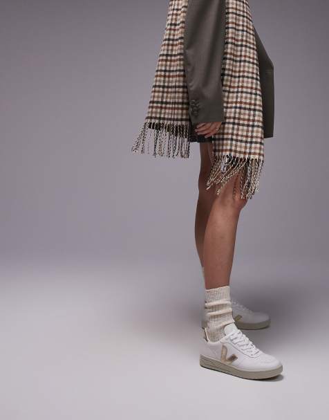 VEJA - V-10 - Sneakers in extra wit platine chroomvrij leer - view 1