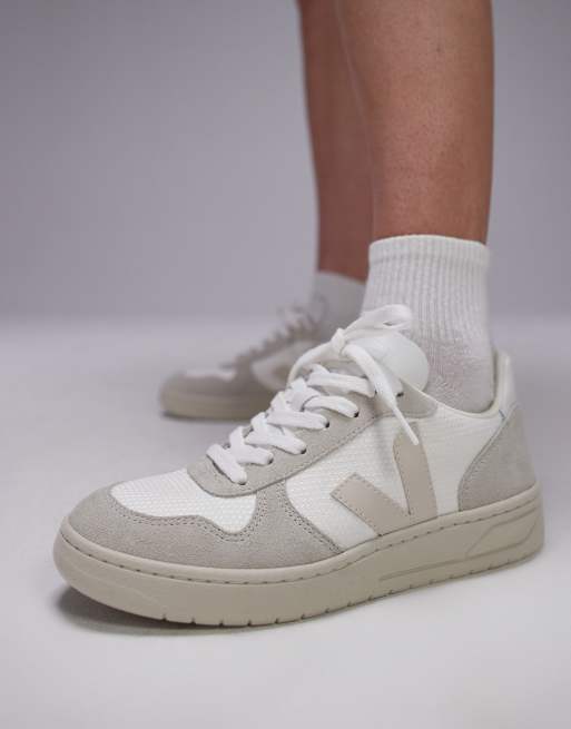 靴 VEJA V-10 B-MESH White Natural V-10 B-Mesh Sneaker in White Natural Pierre – Blue Owl Workshop