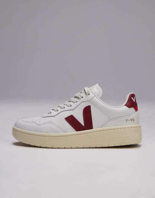 VEJA - V-90 - Baskets - Blanc et rouge, 2 de 5