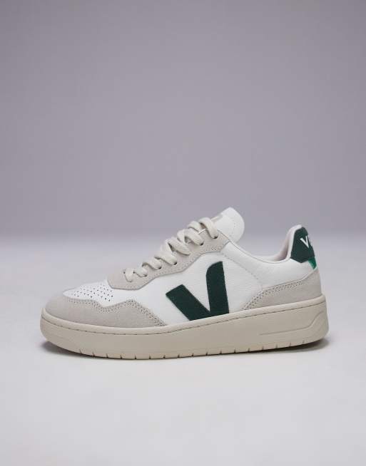 VEJA - V-90 - Baskets - Blanc et vert | ASOS