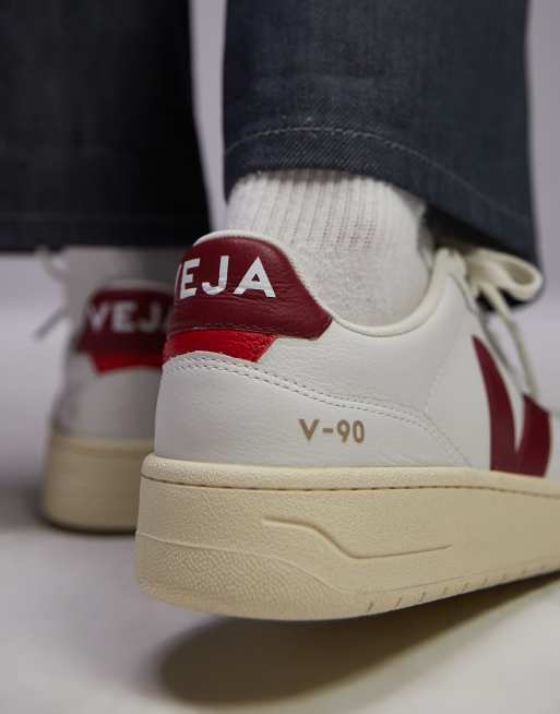 VEJA - V-90 - Hvide/røde sneakers, 5 af 5