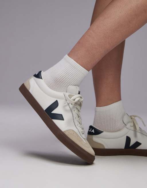 VEJA Volley Sneaker Donna In Pelle Ecologica | Scarpa Sportiva Colore Naturale