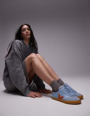 VEJA x Make My Lemonade - - Sneaker in Stahlblau und Kürbisrot-Bunt