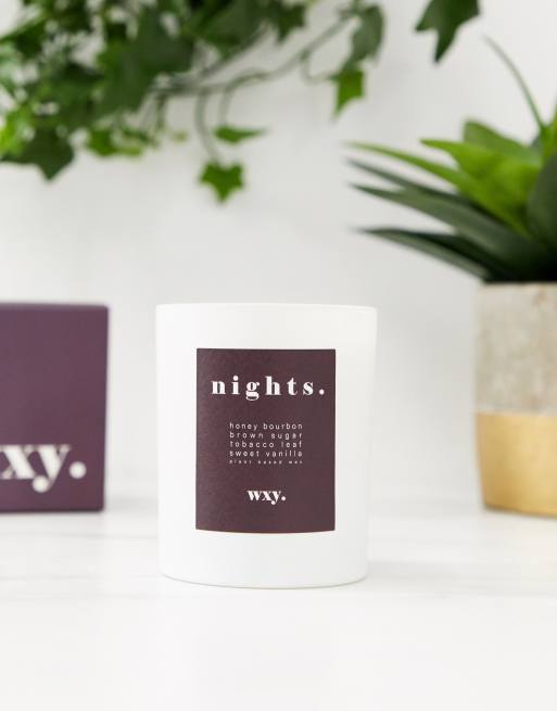 Vela de azúcar de bourbon y hojas de tabaco de 198 g Nights de WXY