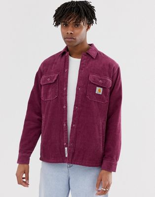 фото Вельветовая куртка-рубашка цвета фуксии carhartt wip-розовый