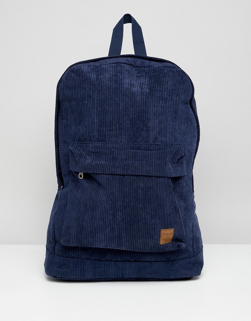 фото Вельветовый рюкзак jack & jones-темно-синий