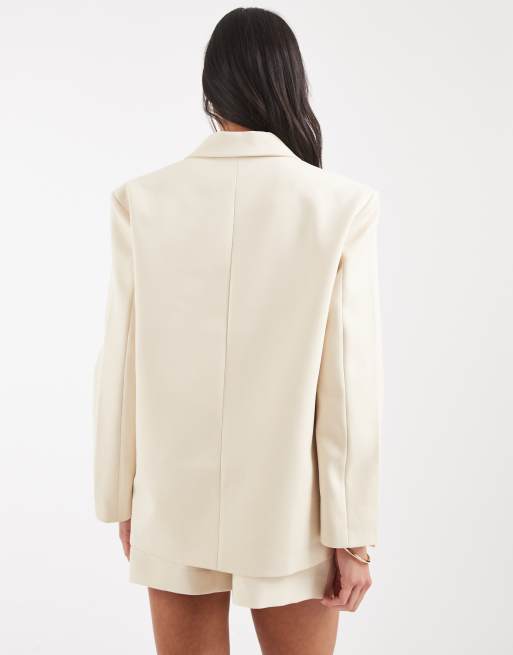 Vera Moda Oversize-Blazer im Anzugstil als Set in Cremeweiß, 4 von 4