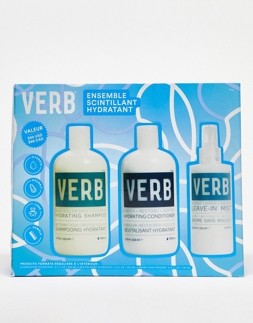 Verb Glisten Up! Hydrate Haircare Kit Save 33%-No color