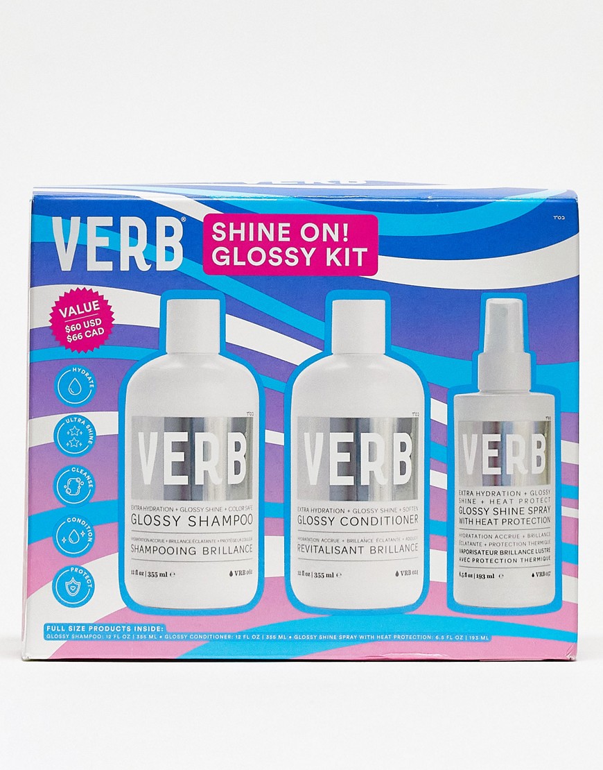 Verb Shine On! Glossy Haircare Kit Save 33%-No color