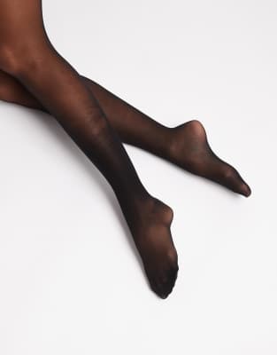 Vero Moda 20 Denier Control Tights In Black