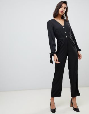 tie sleeve jumpsuit