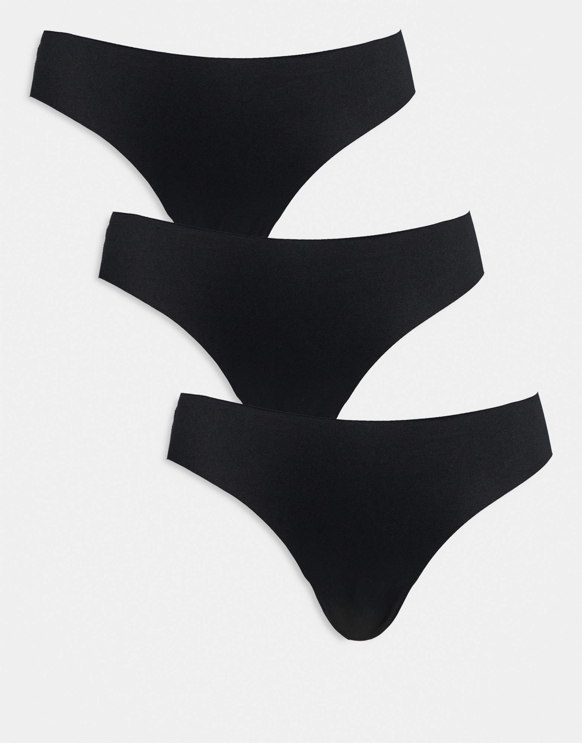 vero moda 3 pack briefs in black