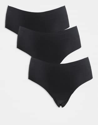 Vero Moda 3-pack Hipster Briefs In Black