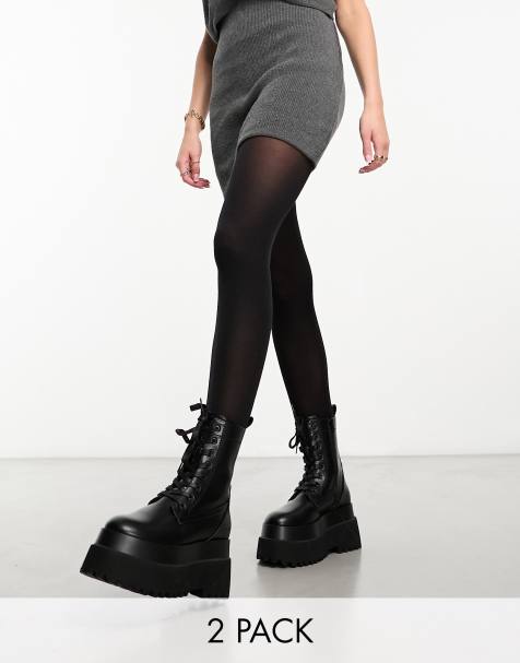 Vero Moda – 40 Denier Strumpfhosen in Schwarz im 2er-Pack - view 1