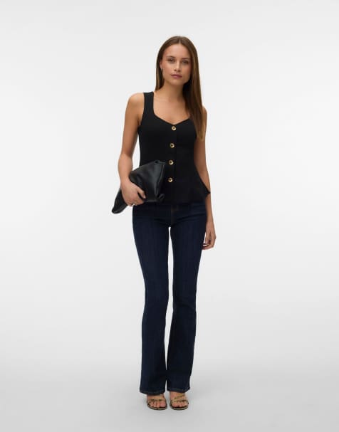 Vero Moda A-shape top in black - view 1