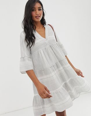 Vero Moda - Aangerimpelde mini-jurk met print-Multi