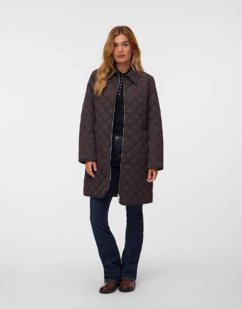 Vero Moda abrigo en chocolate torte - view 1