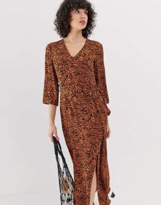 jungle print maxi dress