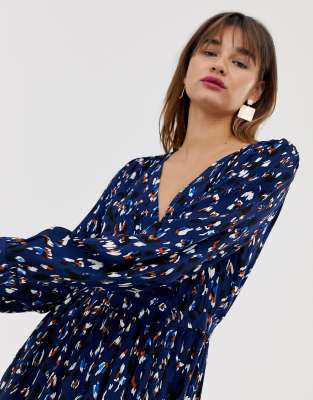 robe leopard bleu