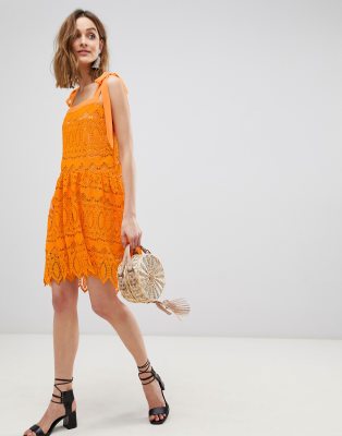 vero moda orange dress