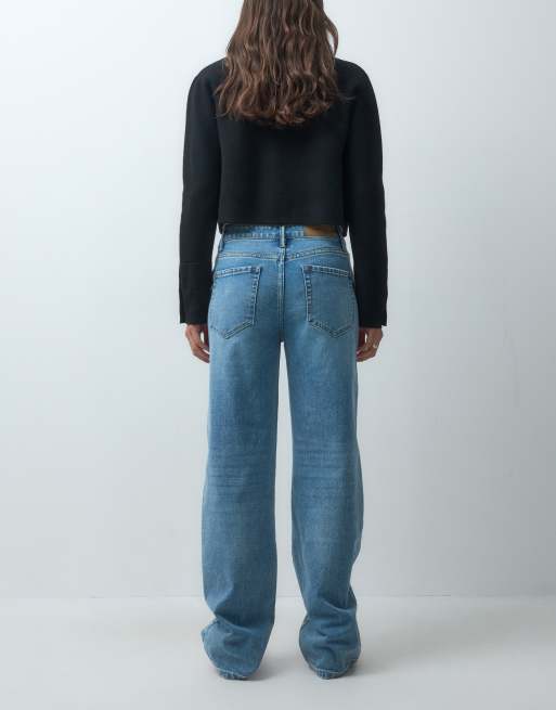 Vero Moda Allison jeans med mellemhøj talje og lige ben i lyseblå denim, 3 af 5
