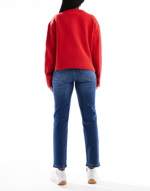 Vero Moda – Amara – Mellanblå, ankellånga jeans med stretch och raka ben, 2 av 5