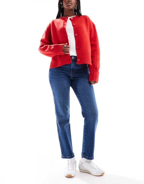Vero Moda – Amara – Niebieskie jeansy ze stretchem z prostymi nogawkami do kostki - view 1