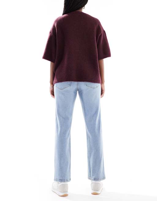 Vero Moda Amara straight leg ankle length stretch jeans in light