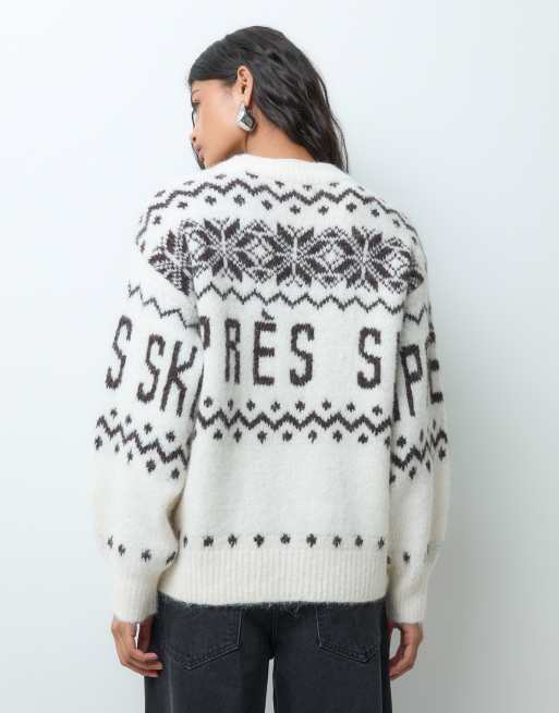 Vero Moda 'Apres Ski' pull jacquard à motif fair isle couleur crème, 5 de 5