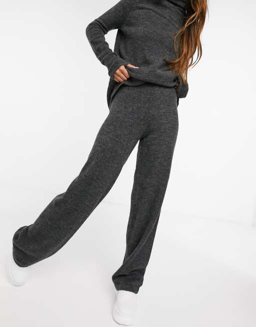 Vero Moda – Ausgestellte Strickhose in Dunkelgrau, Kombiteil, 4 von 4
