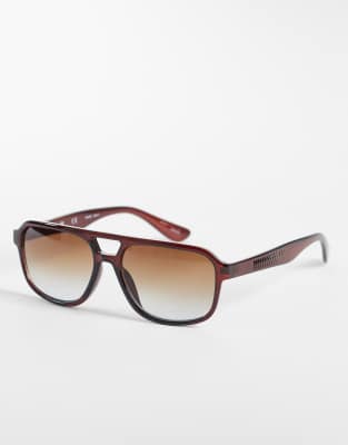 Vero Moda Avaitor Sunglasses In Brown