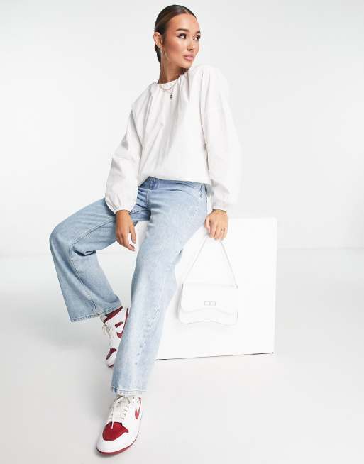 Vero Moda – Aware – Biała marszczona bluzka z wiązanym tyłem, 3 z 4