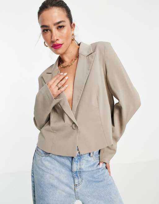 Asos cropped blazer hotsell