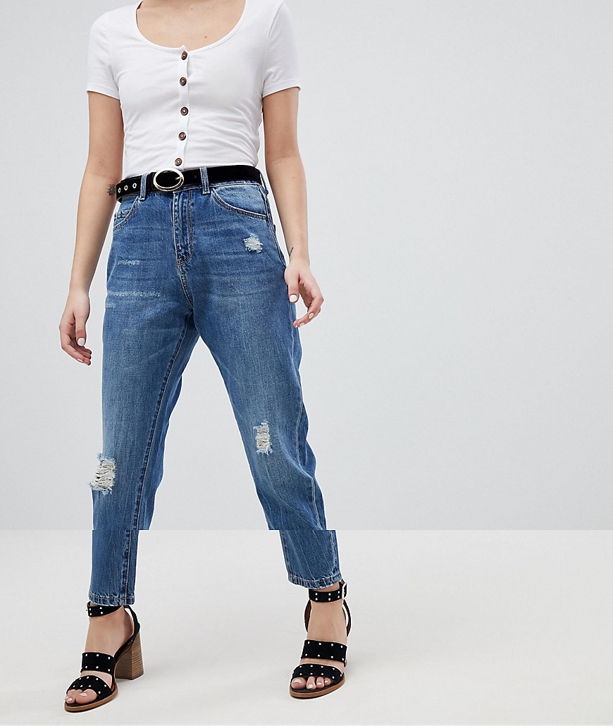 Vero Moda Aware Distressed Denim Jeans-Blue