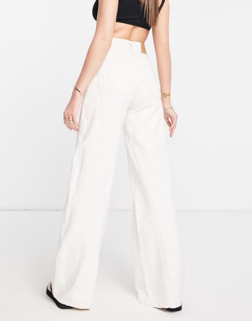 Vero Moda - AWARE - Højtaljede jeans med vide ben i hvid, 2 af 4